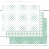 Pastel Mint Green Polka Dots Gingham Pattern Mix Geschenkpapier Set