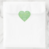 Pastel Mint Green Simple Made Liebe Heart Logo Nie Herz-Aufkleber (Tasche)