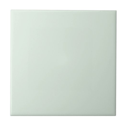 Pastel Mint Green Solid Color Fliese (Vorderseite)