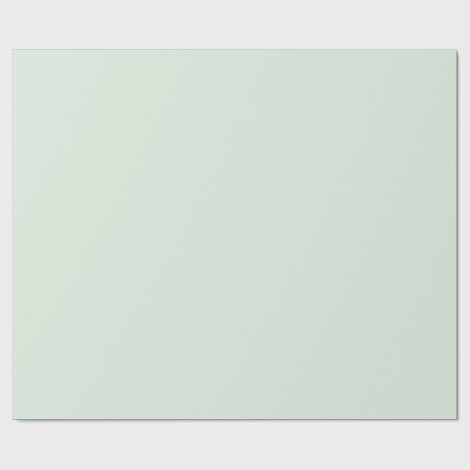 Pastel Mint Green Solid Color Geschenkpapier (Flach)