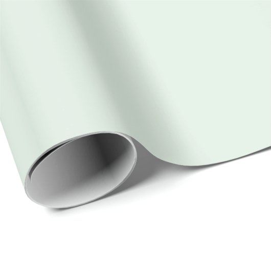 Pastel Mint Green Solid Color Geschenkpapier (Rolleneckpunkt)