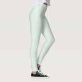 Pastel Mint Green Solid Color Leggings (Rechts)