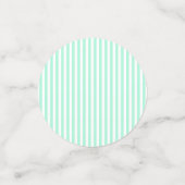 Pastel Mint Green Stripes Sommer Streifen Konfetti (Klein Vorderseite)