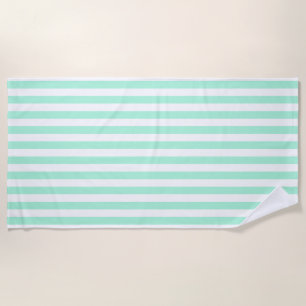Pastel Mint grüne Streifen Solid Color Summer Strandtuch