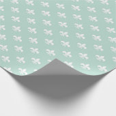 Pastel Mint Grüne vertikale Linien Chic Geometric Geschenkpapier (Ecke)