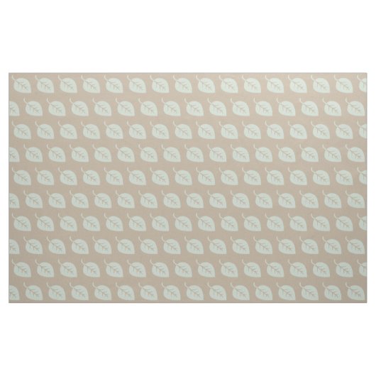 Pastel Mint Linen Leaf Muster Fabric Stoff (Yard (91,4 cm))