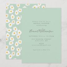 Pastel Mint Sage Green Daisy Blume Brautparty