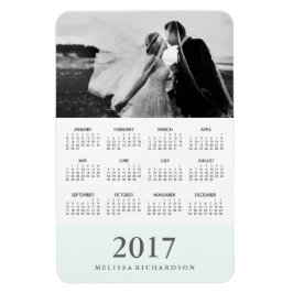 Pastel Mint Strip | Eleganter Foto - Kalender 2017 Magnet