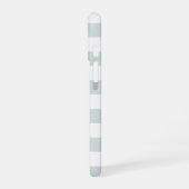 Pastel Mint Strip Personalisiert iPhone 16 Hülle (Linke Seite)