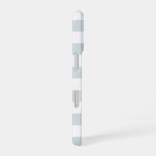 Pastel Mint Strip Personalisiert iPhone 16 Hülle (Rechte Seite)