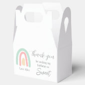 Pastel minty Regenbogen 1. Geburtstag vielen Dank Geschenkschachtel (Geöffnet)