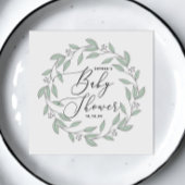 Pastel Minze floral delikate Drehbuch Babydusche Serviette