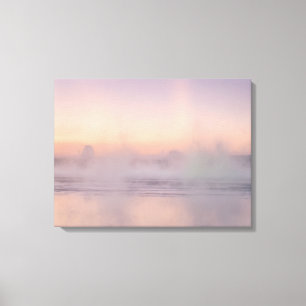 Pastel Mist Horizon • Calm Glow Leinwand-Wandkunst Leinwanddruck