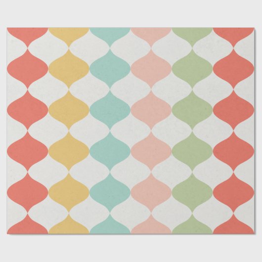 Pastel Mitte des Jahrhunderts Moderne Geschenkwrap Geschenkpapier (Flach)
