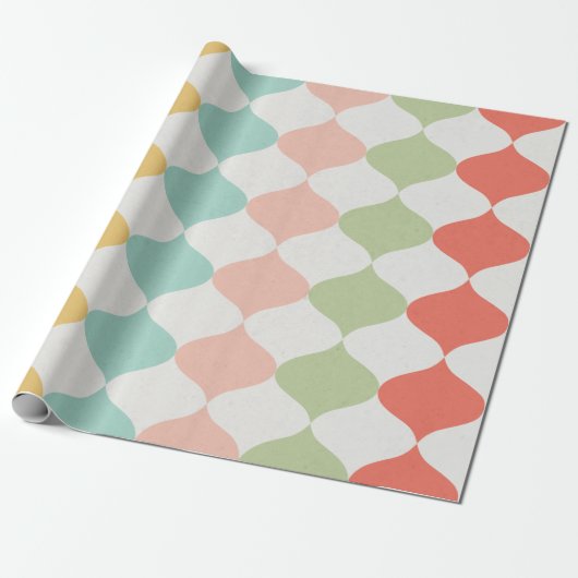 Pastel Mitte des Jahrhunderts Moderne Geschenkwrap Geschenkpapier (Ungerollt)