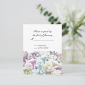 Pastel Mixed Bouquet of Florals Repcard RSVP Karte (Stehend Vorderseite)