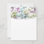 Pastel Mixed Bouquet of Florals Repcard RSVP Karte (Rückseite)