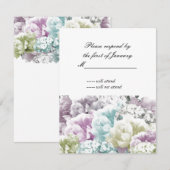 Pastel Mixed Bouquet of Florals Repcard RSVP Karte (Vorne/Hinten)