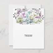 Pastel Mixed Floral Bridal Dusche Einladung (Rückseite)