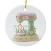 Pastel-Mixer-Schneekugel-Bäcker-Ornament nach Maß