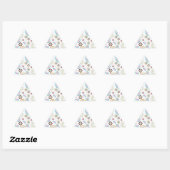Pastel Mod Dreieckiger Aufkleber (Blatt)