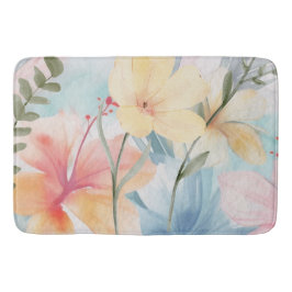 PASTEL MODERN ART BLUME BADEMATTE