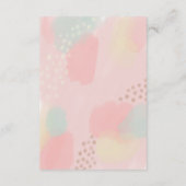 Pastel Modern Art Marriage Advisor für das Paar Hinweiskarte (Rückseite)