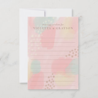 Pastel Modern Art Marriage Advisor für das Paar Hinweiskarte