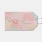 Pastel Modern Art Wedding Geschenkanhänger (Vorderseite (Horizontal))