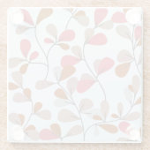 Pastel Modern Blätter Untersetzer (Rückseite)