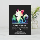 Pastel Modern Cat Geburtstag Einladung (Stehend Vorderseite)