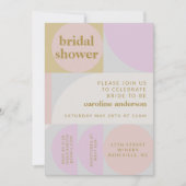 Pastel Modern geometrisches Brautparty Einladung (Vorderseite)