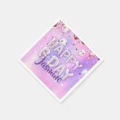 Pastel Modern Glam Trendy Balloons glücklich Gebur Serviette (Ecke)