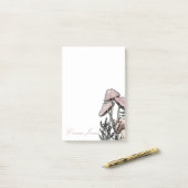 Pastel Modern Mushrooms Post-it Klebezettel (Auf Schreibtisch)