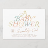 Pastel Modern Sweet and Elegant Baby Shower Einladung (Vorderseite)