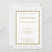 PASTEL MODERN WHITE GOLD SPOT PEACH ALL OCASASY EINLADUNG (Vorderseite)