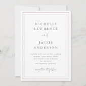 Pastel Moderne Minimalistisch Blush Wedding Einladung (Vorderseite)