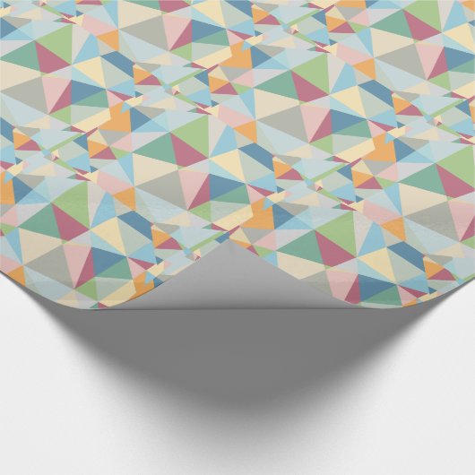 Pastel Modernes, farbiges geometrisches Muster Geschenkpapier (Ecke)