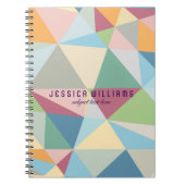 Pastel Modernes, farbiges geometrisches Muster Notizblock (Vorderseite)