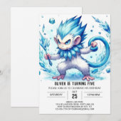 Pastel Monkey Birthday Einladung (Vorne/Hinten)