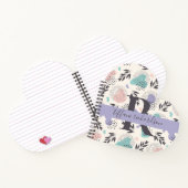 Pastel Monstera Blätter Monogramm Notizblock (Innenseite)