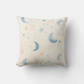 Pastel Moon and Stars Kissen (Vorderseite)