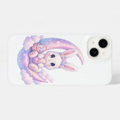 Pastel Moon Bunny iPhone Case – Cute Kawaii Design Hülle (Rückseite (Horizontal))