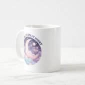 Pastel Moonlit Night - Dreamy Crescent Moon Kaffeetasse (Vorderseite Links)