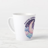 Pastel Moonlit Night - Dreamy Crescent Moon Milchtasse (Linke Ecke)