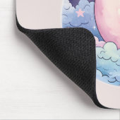 Pastel Moonlit Night - Dreamy Crescent Moon Mousepad (Ecke)