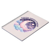 Pastel Moonlit Night - Dreamy Crescent Moon Notizblock (Linke Seite)