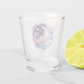 Pastel Moonlit Night - Dreamy Crescent Moon Schnapsglas (Rückseite)
