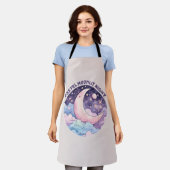 Pastel Moonlit Night - Dreamy Crescent Moon Schürze (Getragen)