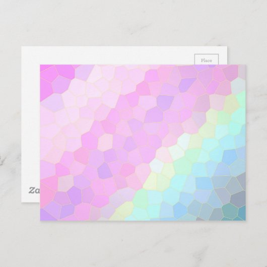 Pastel Mosaic Postkarte (Vorne/Hinten)